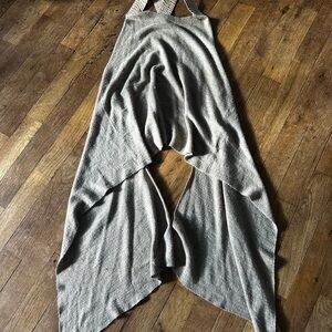 Free People Beige Knit Fabric reverse vest